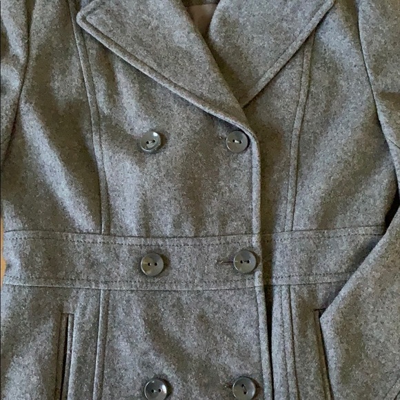 Kenneth Cole Reaction Wool Blend Melton Pea Coat - Picture 6 of 8